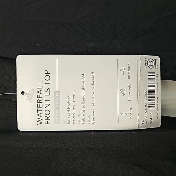 Athleta Waterfall Front LS Top New with Tags - Picture 3 of 5